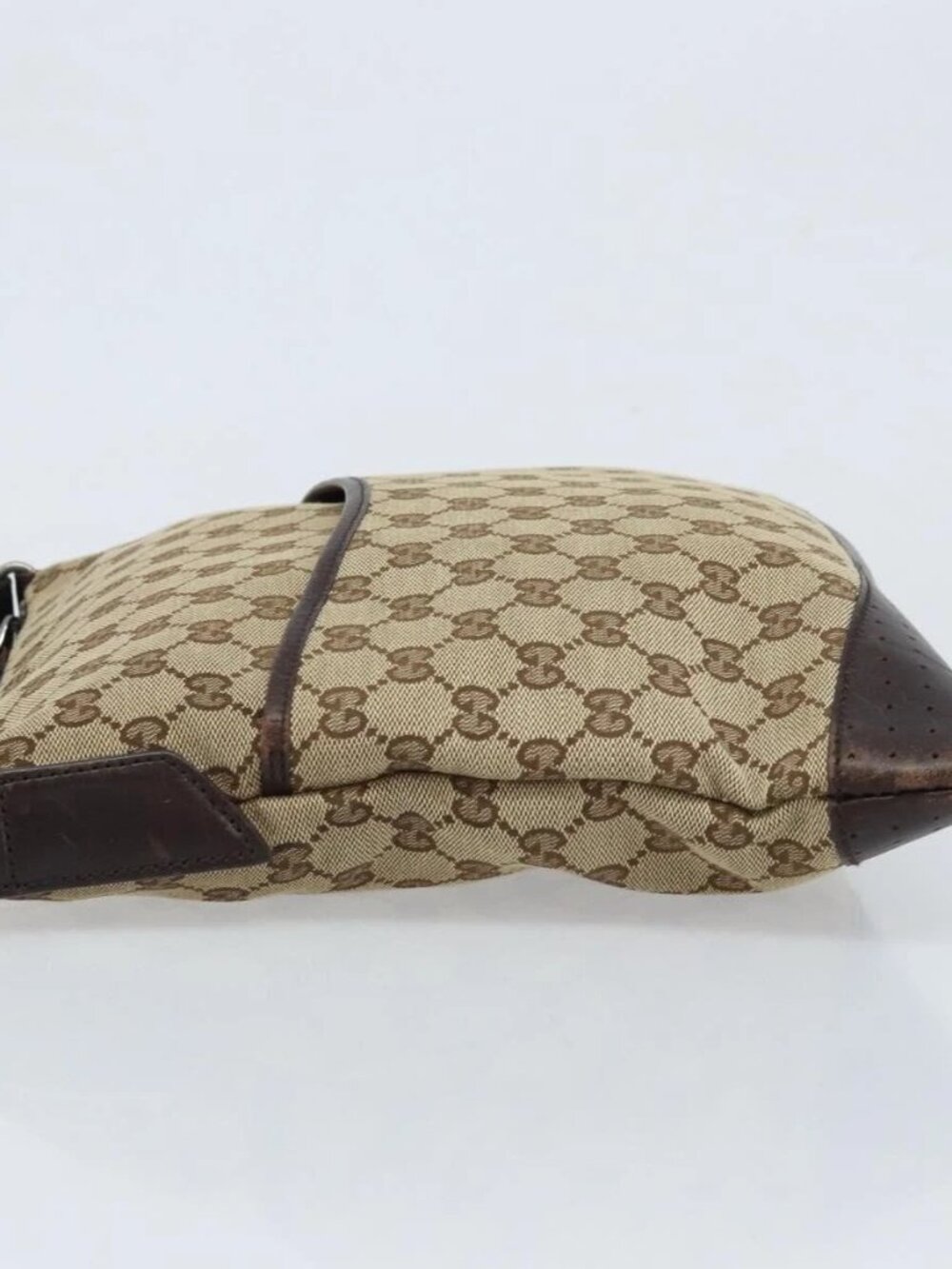 GUCCI GG Canvas Shoulder Bag Beige Silver 145857 Auth ka2886 - Picture 6 of 16